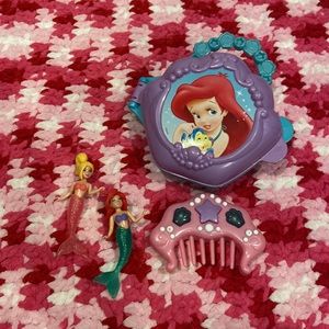 Little mermaid, Ariel and her sister, doll and purse lot